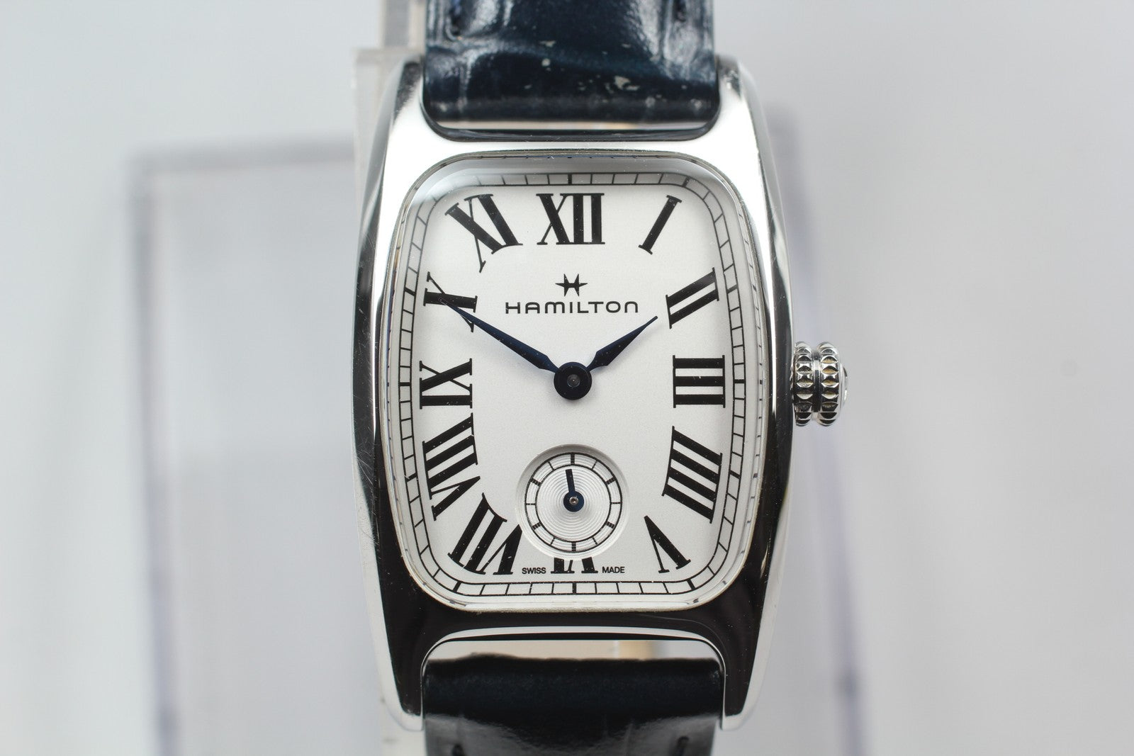 New Batt[Exc+5]Box Hamilton American Classic Bolton H133210 QZ Watch 24mm JAPAN