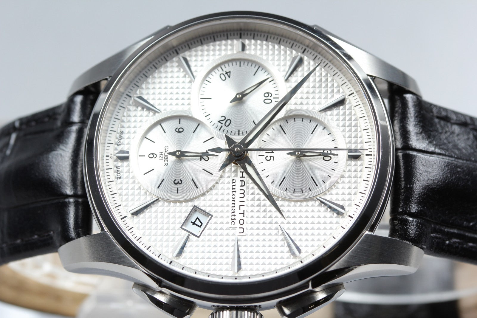 HAMILTON Jazzmaster Auto Chrono H325960 Silver Black Automatic Men's Watch [Box]