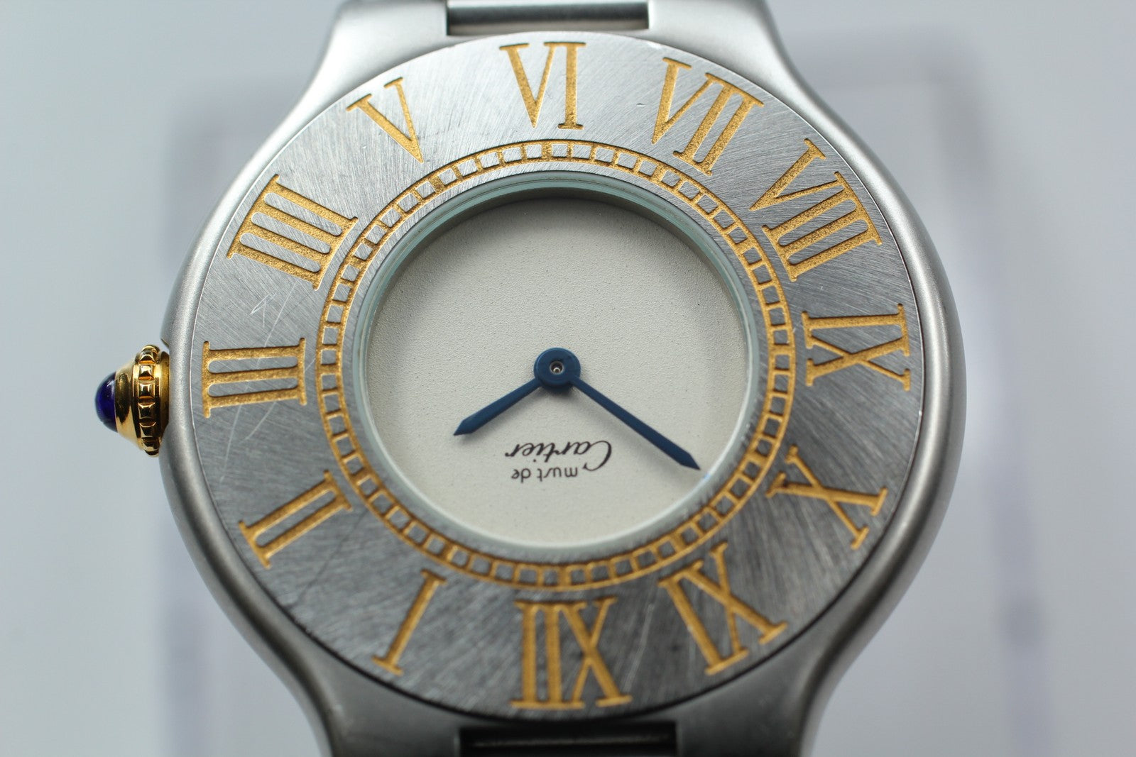 [Exc+5] Cartier Must de Cartier 21 31mm Silver Gold Unisex Quartz Watch JAPAN