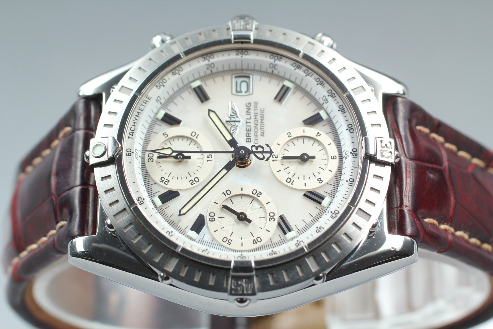 [Exc+5 Box] BREITLING Chronomat A13352 Chronograph White AT 39mm Men's Watch