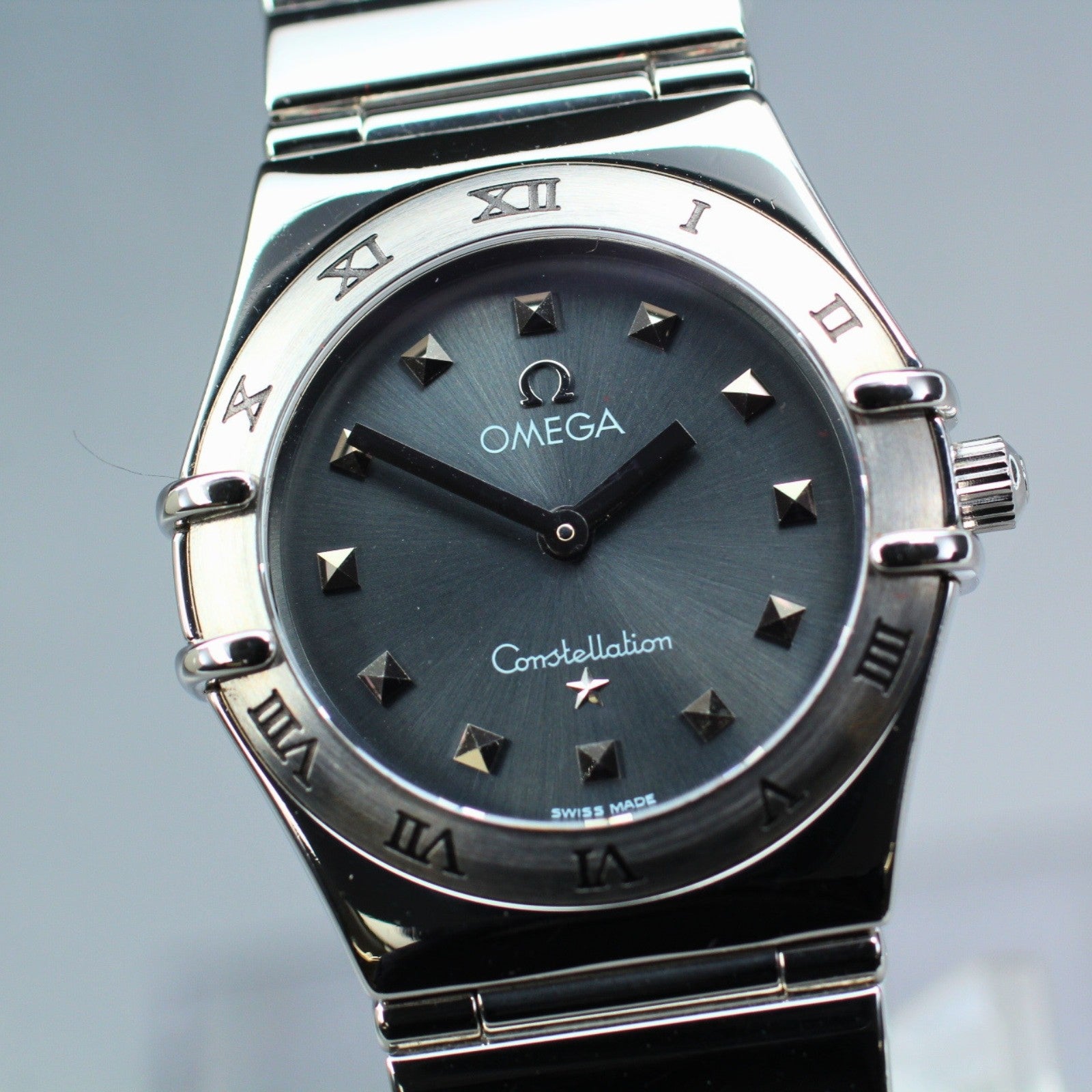 OMEGA Constellation My Choice 1571.51 Quartz Gray Ladies Watch 25mm JAPAN Box