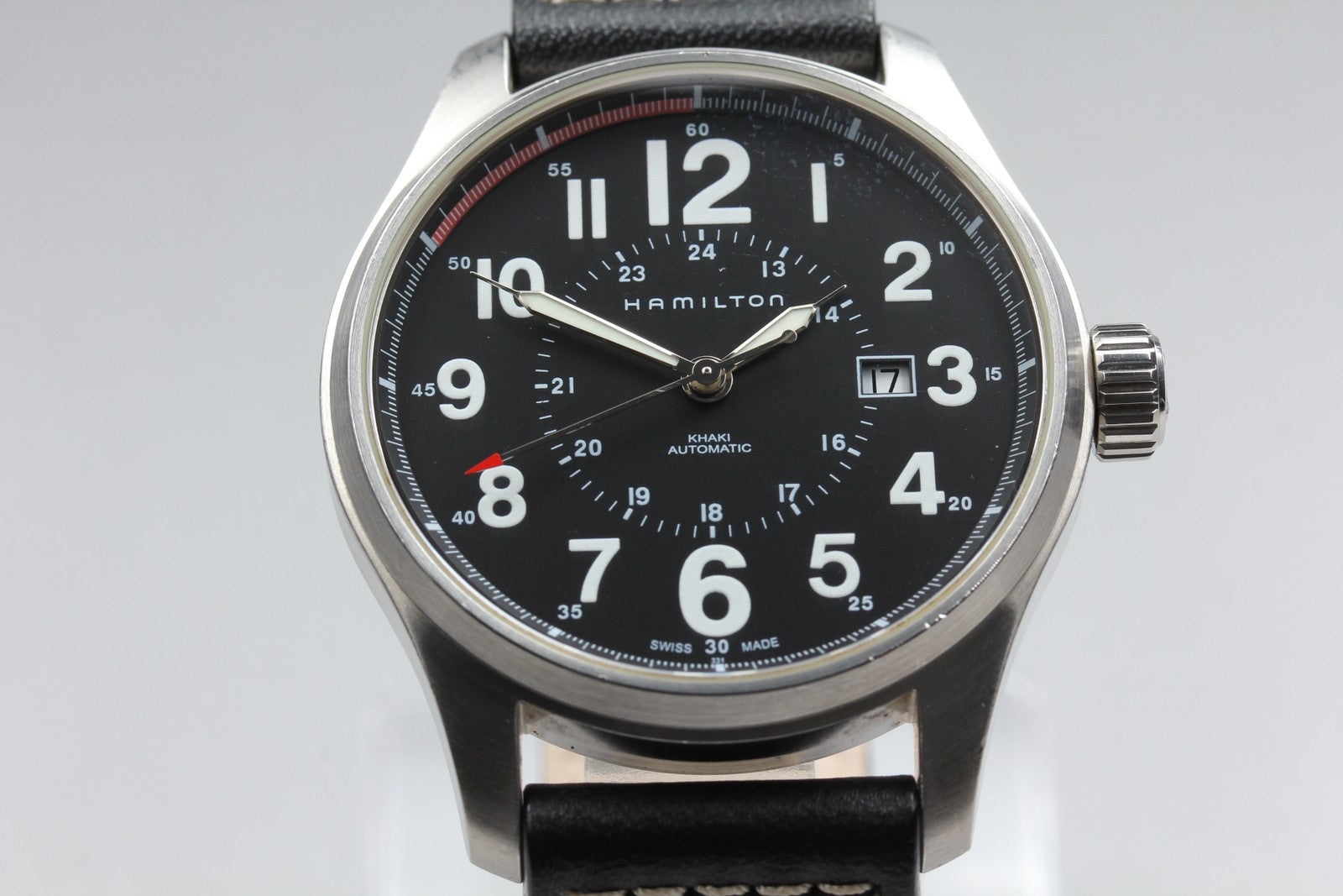 Hamilton Khaki Field H706150 Black Dial Automatic Date Men's Watch 43mm JAPAN