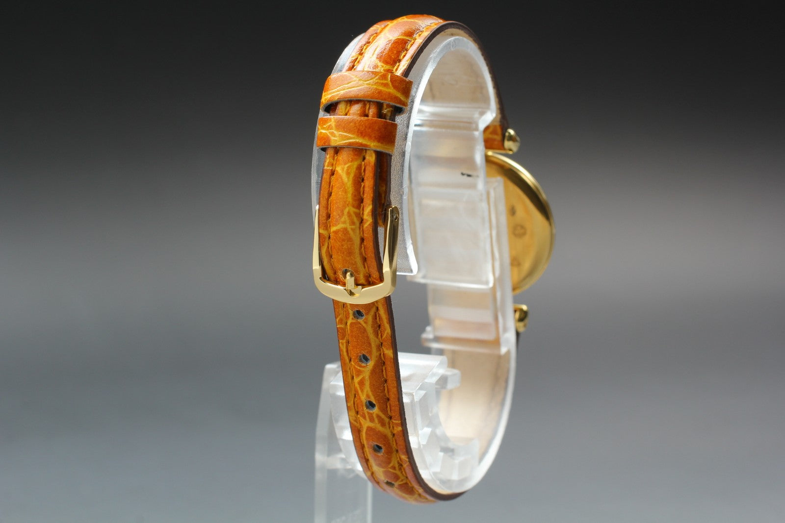 Vintage Cartier Must Colisee Vermeil 590002 Gold Dial Women's Qz Watch [Pouch]