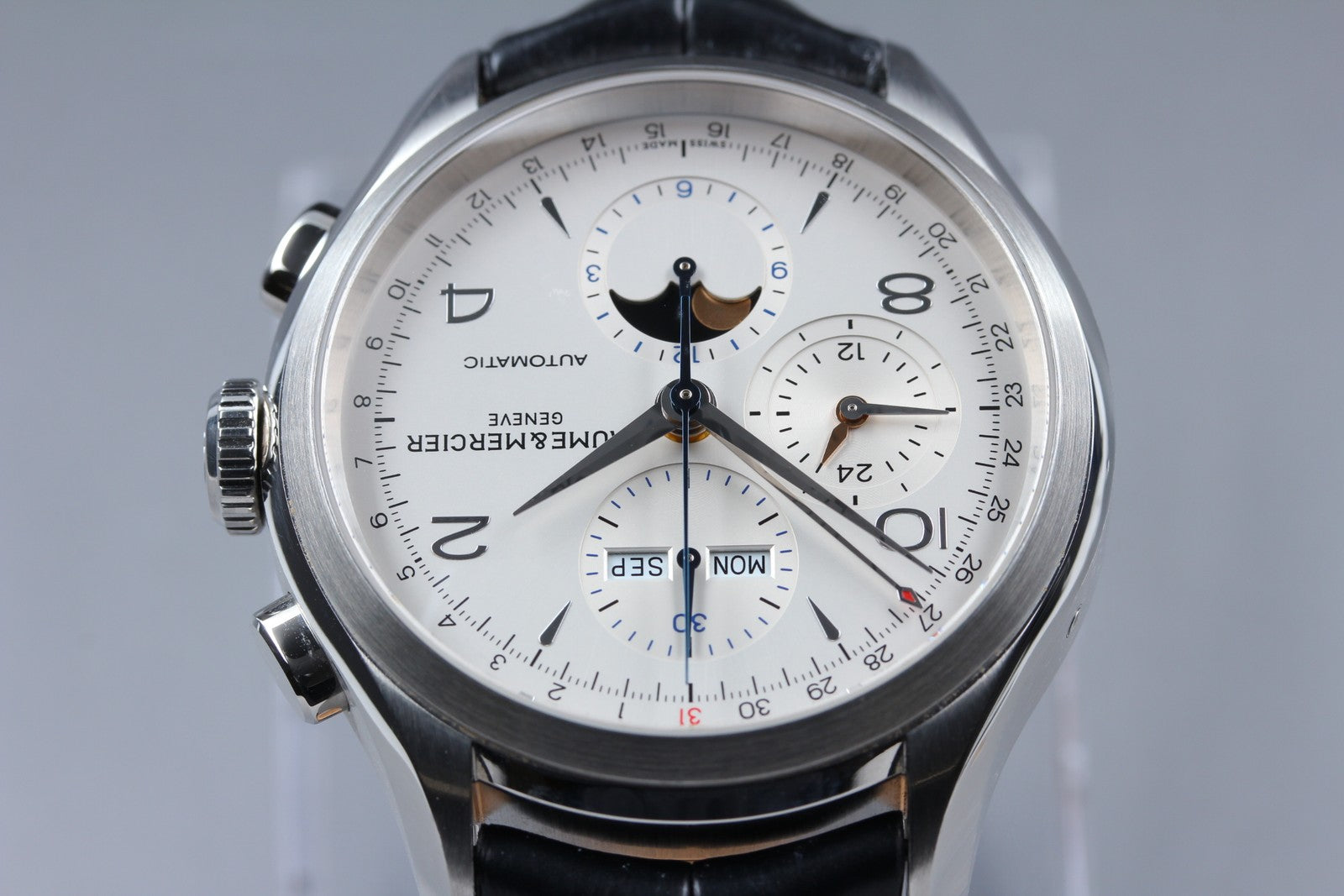 BAUME＆MERCIER Clifton 65793 Automatic Silver Men's Watch 42mm JAPAN N MINT*Box