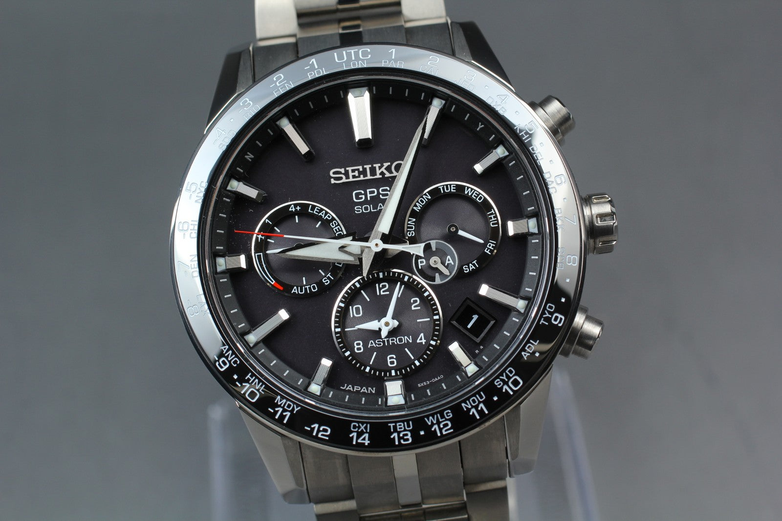 [w/ Box] SEIKO Astron 5X53-0AB0 SBXC003 Black Solar Titanium Men’s Watch JAPAN
