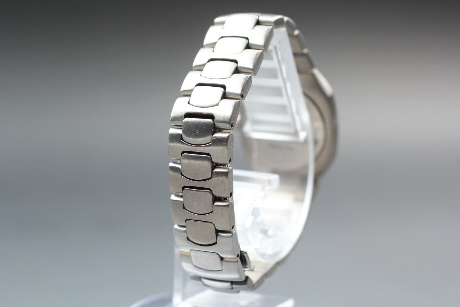 New Batt OMEGA Seamaster Polaris Titanium Cal.1450 Gray Women's Watch 22mm JAPAN