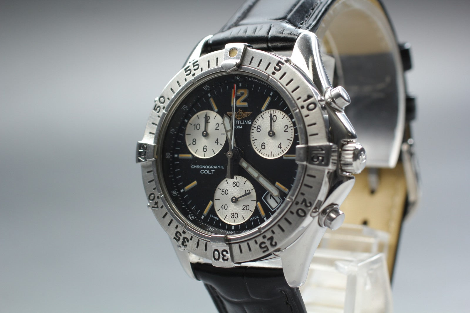 Breitling Colt Chronograph A53035 Black Dial Quartz 38mm Men's Watch