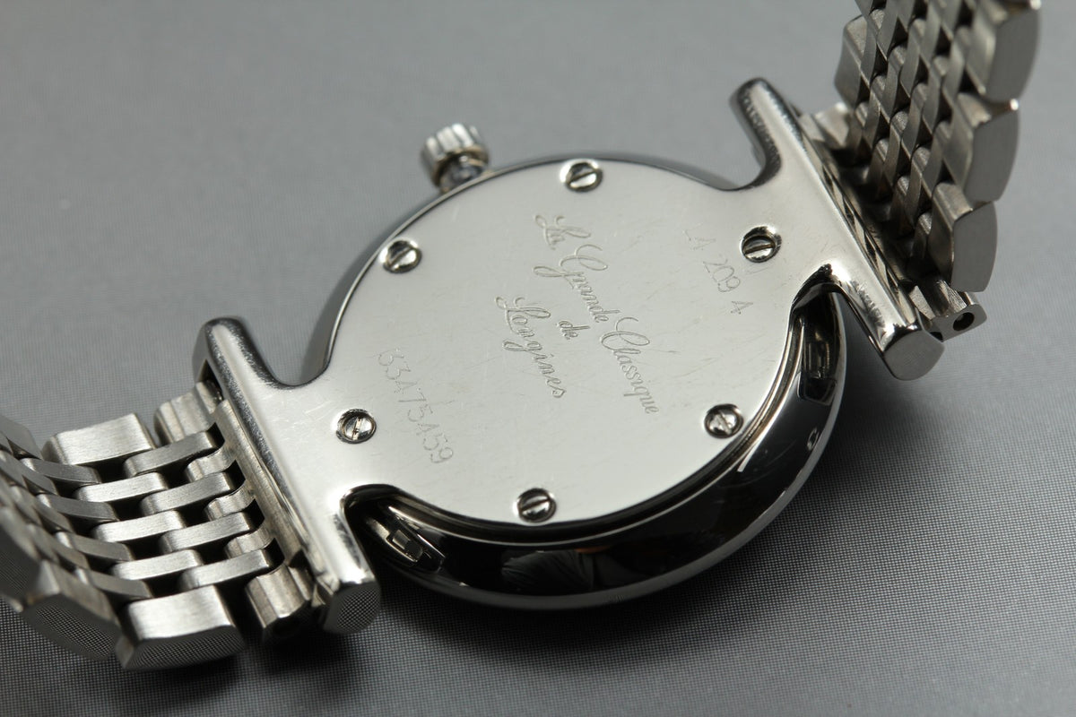 LONGINES La Grande Classique L4.209.4 Black 12P Diamond 23mm Women's Qz Watch