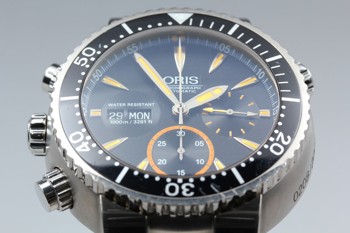 ORIS 7598 Divers Chronograph Carlos Coste Limited Edition Men's Watch AT [Box]