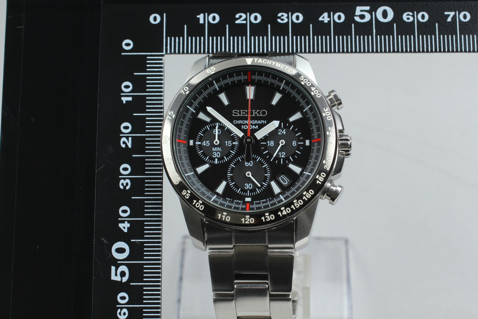 [Exc+5] SEIKO Chronograph 6T63-00D0 SSB031 Black Dial Quartz Men's Watch JAPAN