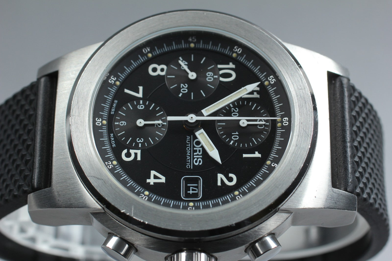 Vintage Exc+5* ORIS Big Crown 7511 Automatic Men's Watch Chronograph 42mm JAPAN