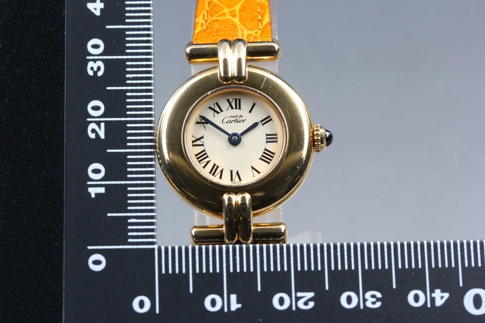 Vintage [Exc+5] Cartier Must Colisee Vermeil 590002 Gold Women's Quartz Watch