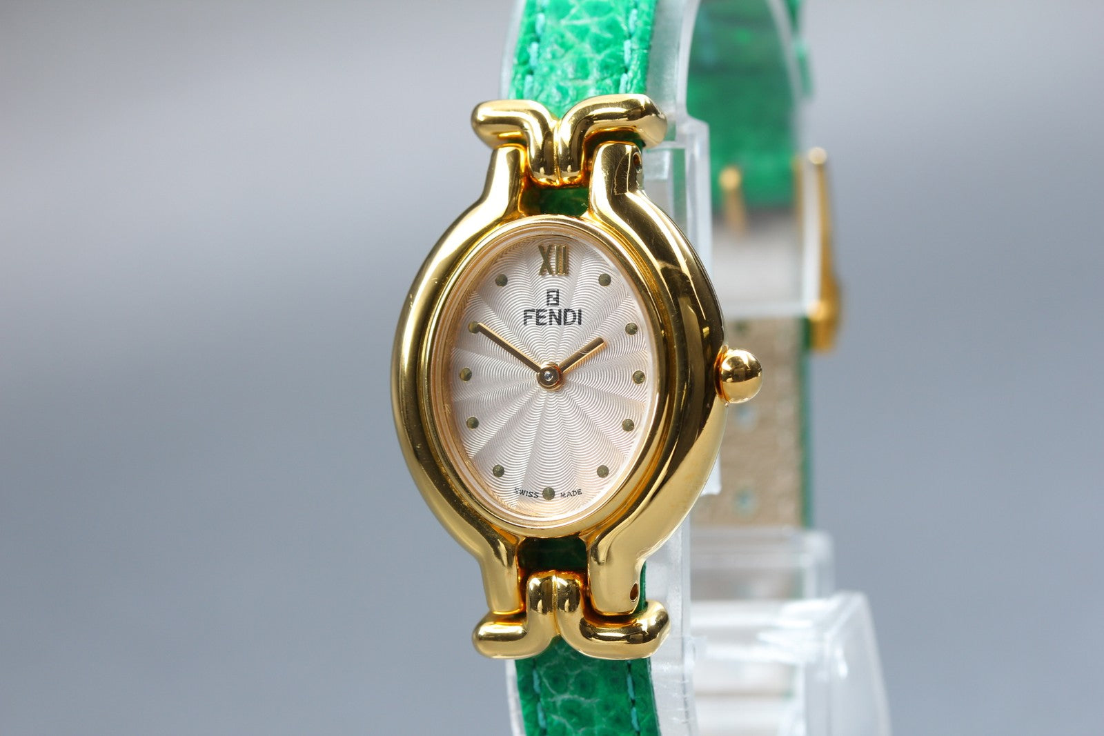 Vintage [Exc+4 Box] FENDI 640L Chameleon 9 Colors Belt Gold Women's Quartz Watch