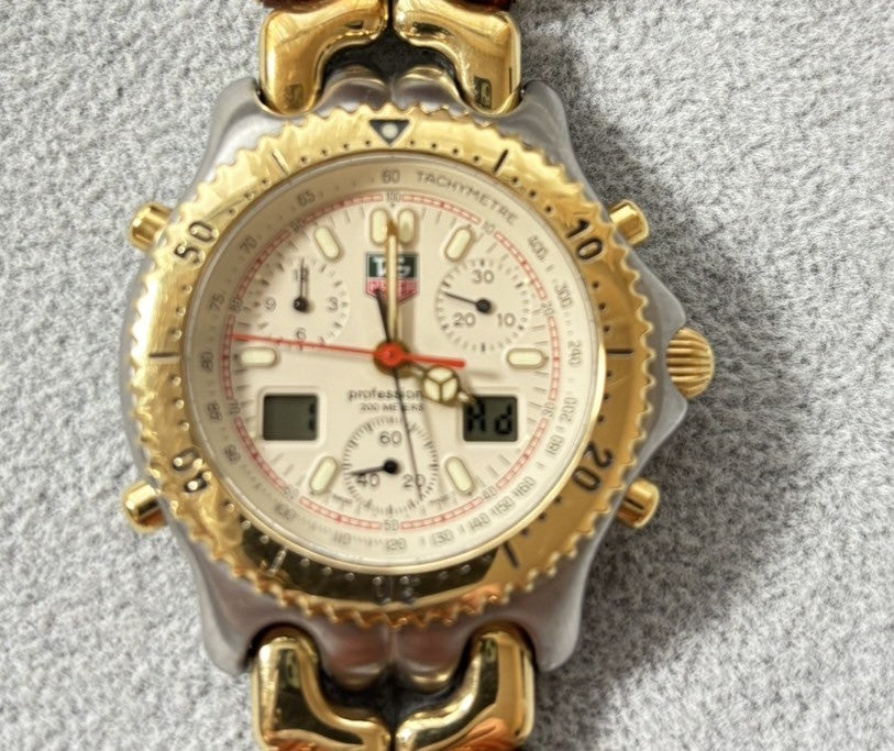 Vintage [Exc+5] TAG Heuer S/el Chronograph CG1123-0 Senna Men's Quartz Watch