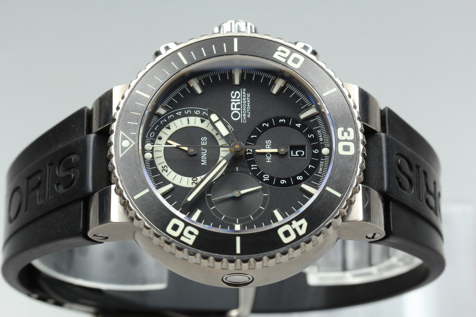 ORIS Carlos Coste Cenote Titanium 7655-71 Automatic Black Men's Watch 46mm Exc+5