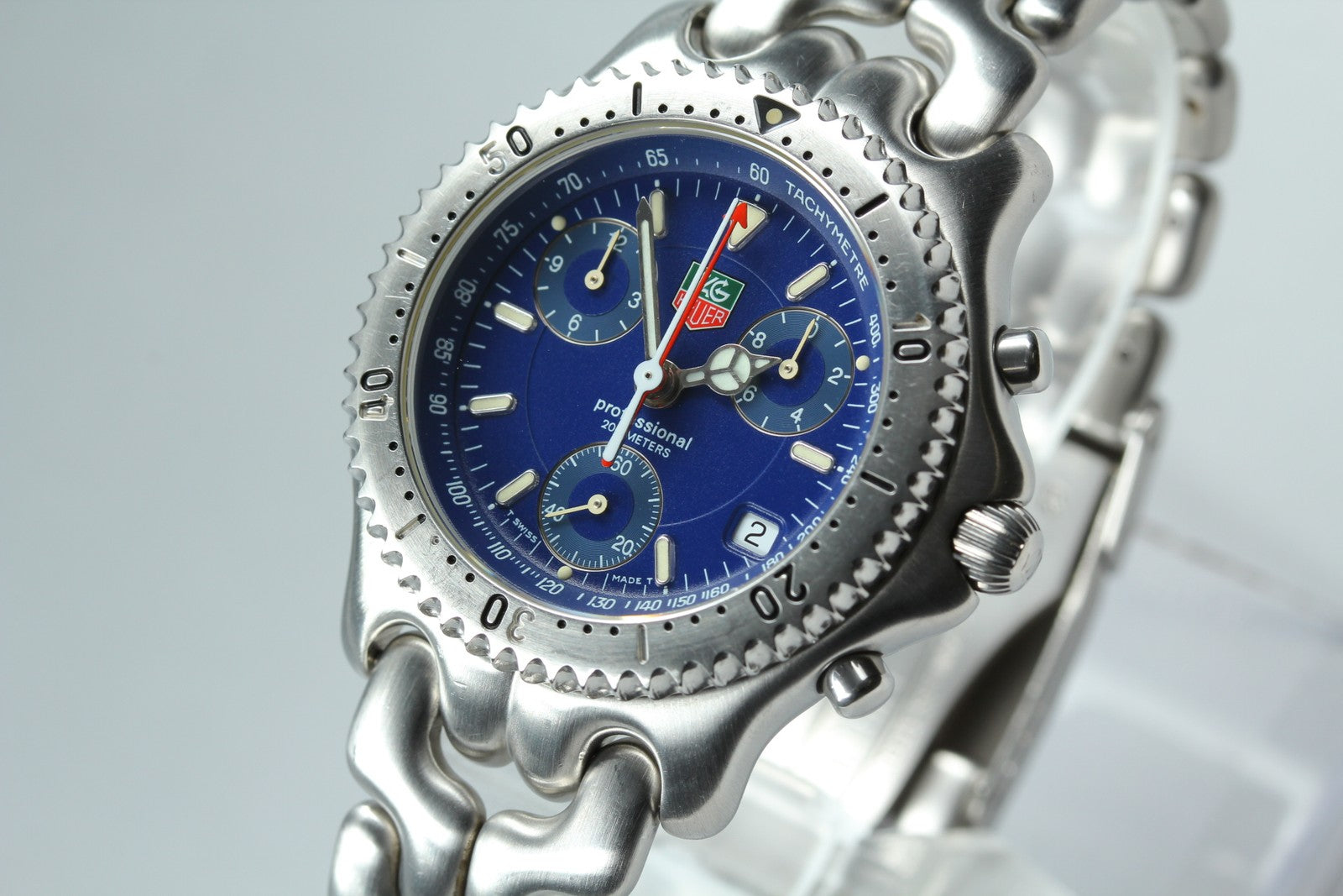 TAG Heuer SEL Professional CG1114 Quartz Chronograph Blue Men's Watch 37mm JP