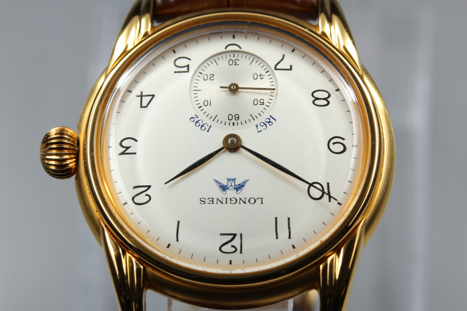 Vintage LONGINES 125th Anniversary 5254 Manual Men's Watch 33mm JAPAN