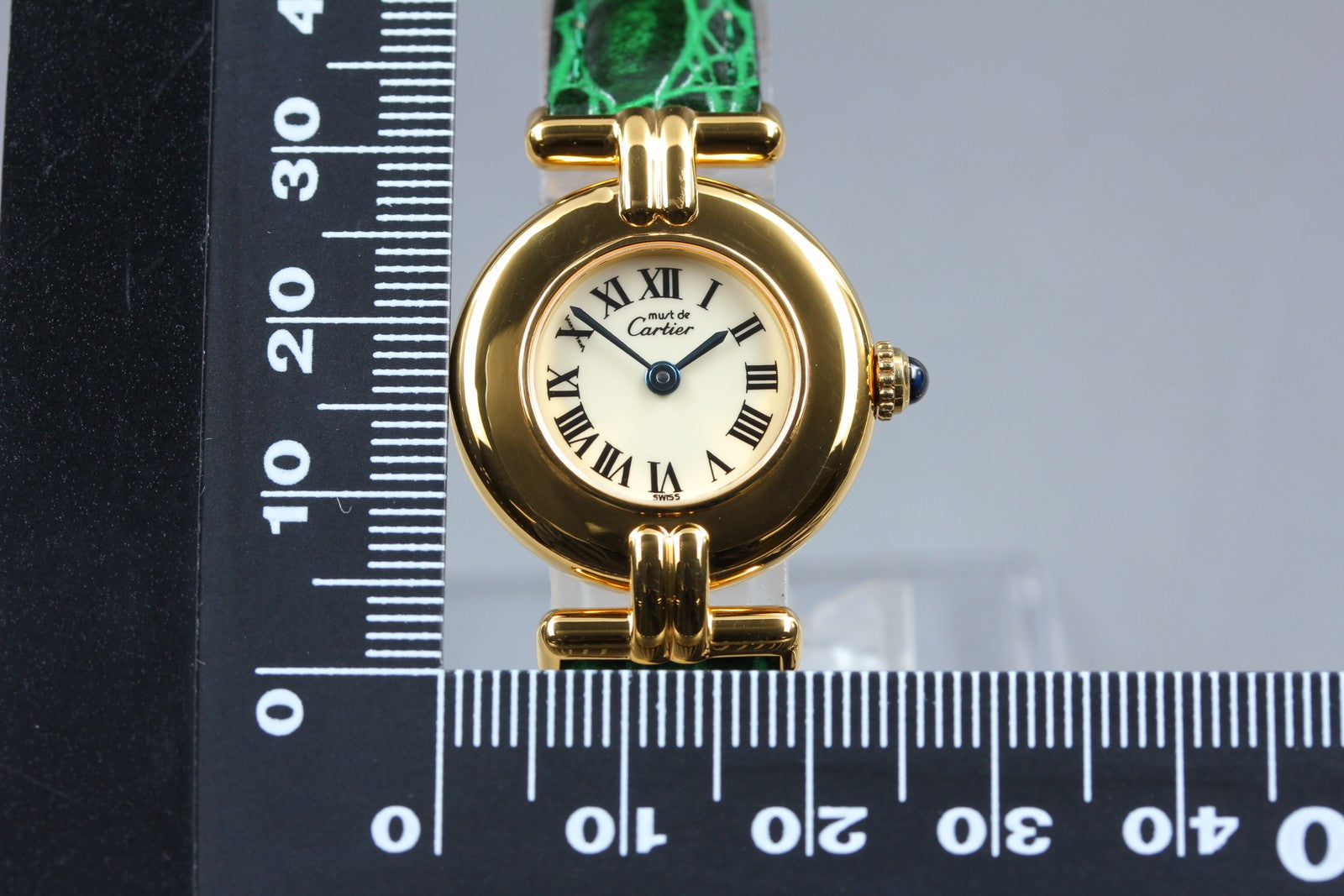 Vintage [Near MINT- Box] Cartier Must Colisee Vermeil 590002 Women's Qz Watch