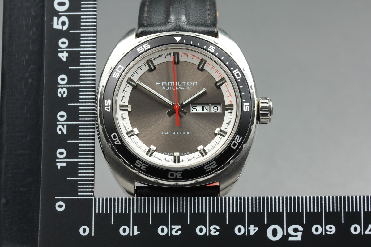 Hamilton Pan Europ H354150 H600354104 Automatic Day/Date Men's Watch 43mm JAPAN
