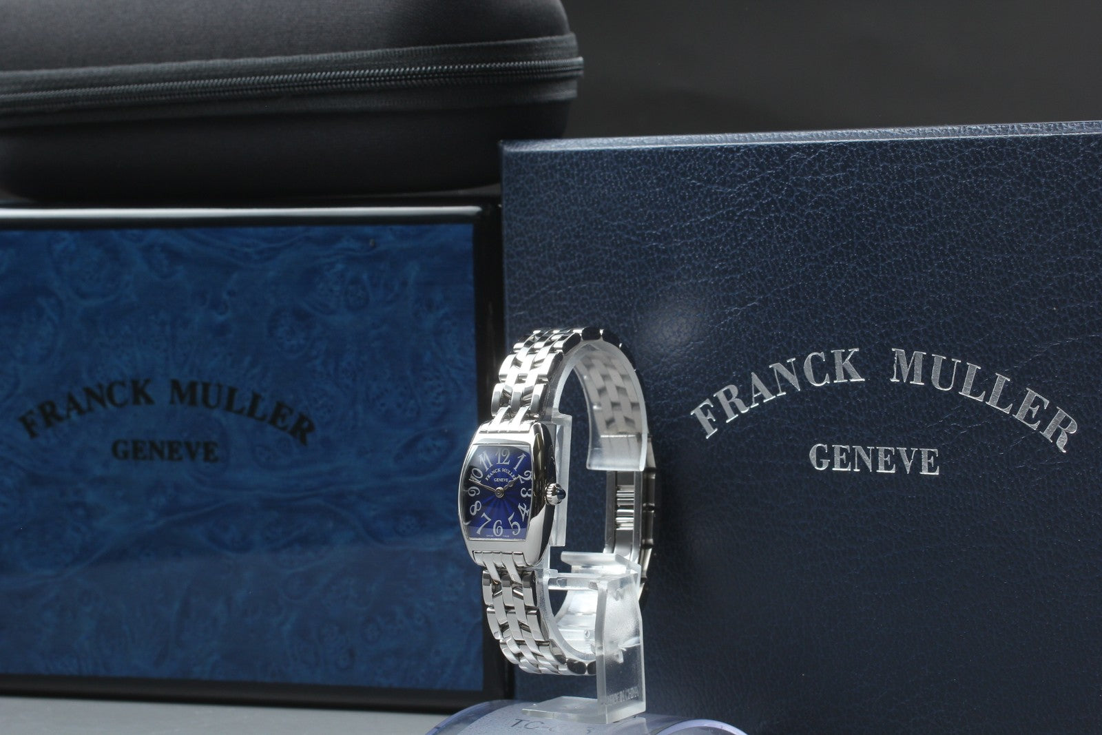 [Near Mint Box] Franck Muller Tonneau Curvex 2251QZ Blue Women's Quartz Watch