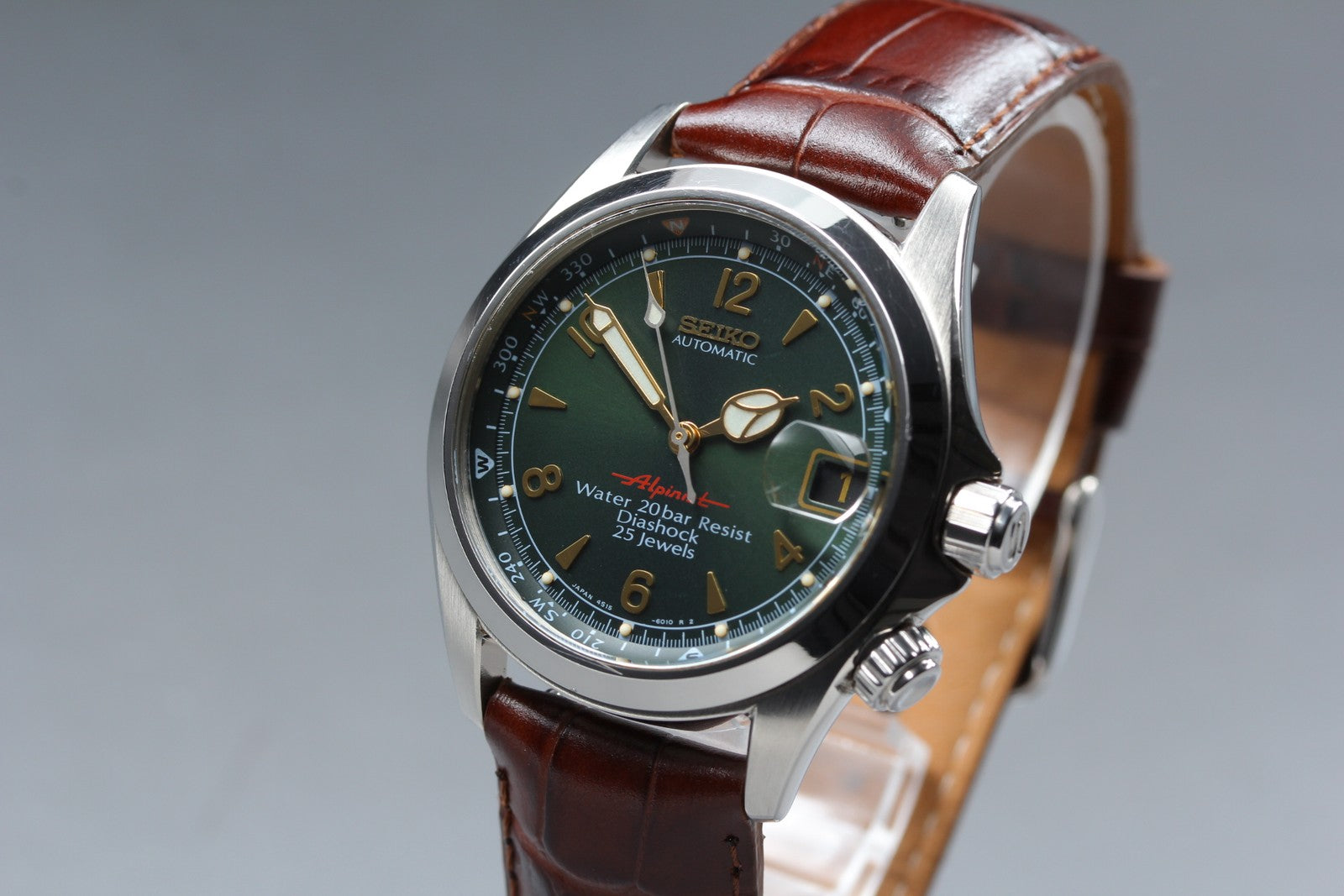 [Overhauled] SEIKO Red Alpinist 4S15-6000 SCVF009 Green Automatic Men's Watch