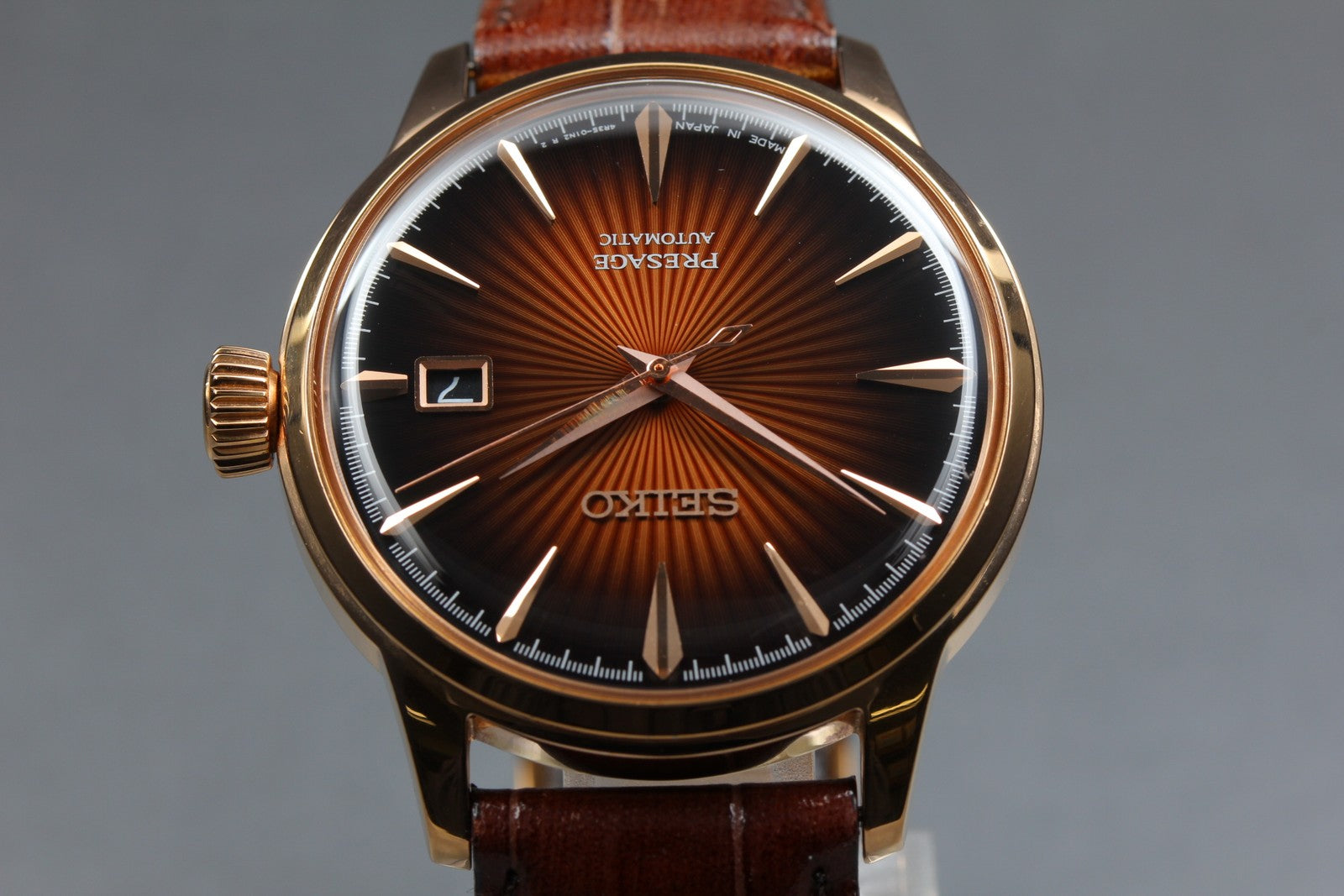 [Exc+5] SEIKO Presage 4R35-01T0 SARY078 Brown 40mm Automatic Men's Watch JAPAN