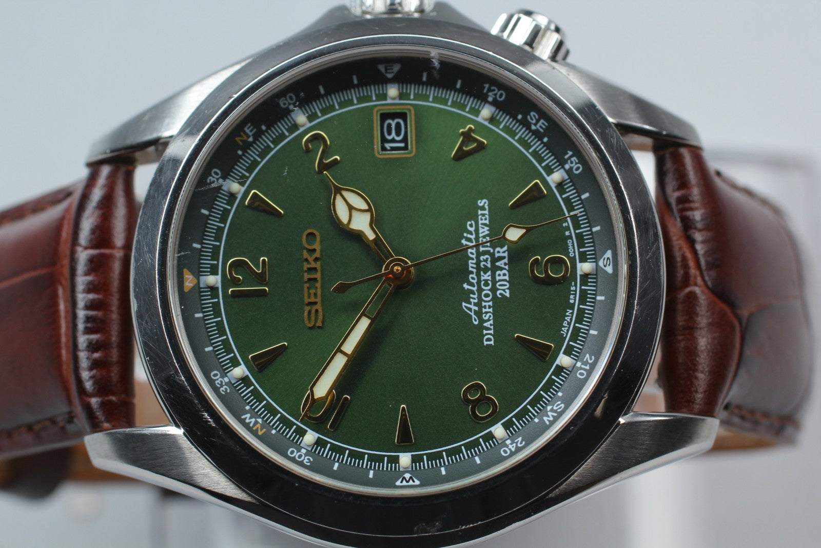 [Exc+5] SEIKO Alpinist 6R15-00E0 SARB017 Green Automatic Men’s Watch JAPAN