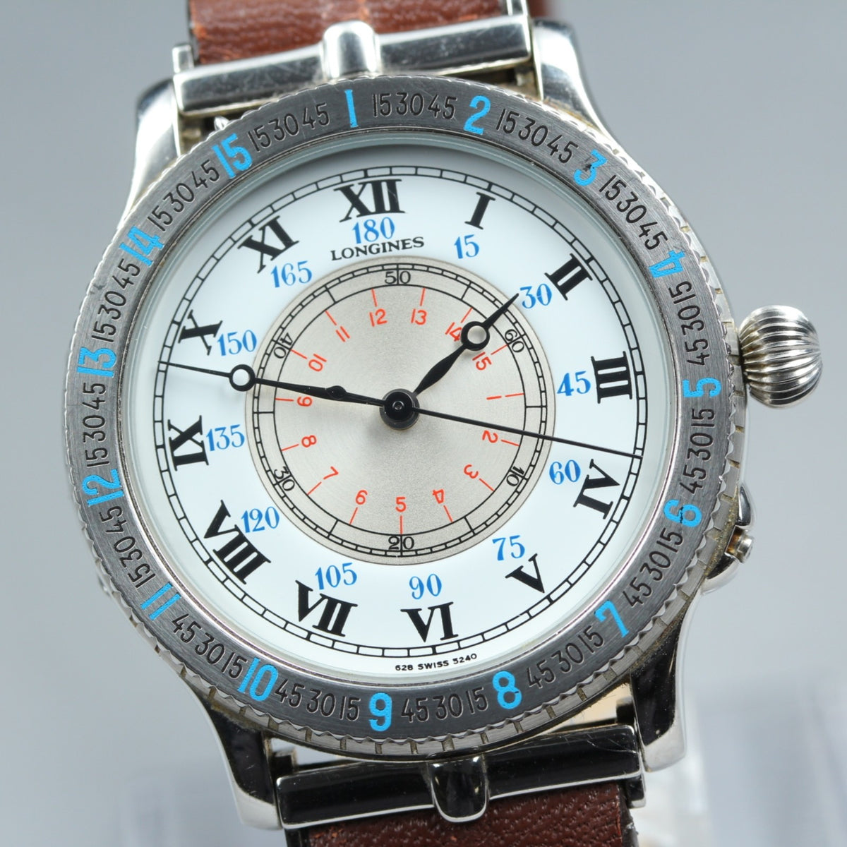 LONGINES Lindbergh Hour Angle L628.5240 Automatic White Men's Watch 37mm JAPAN