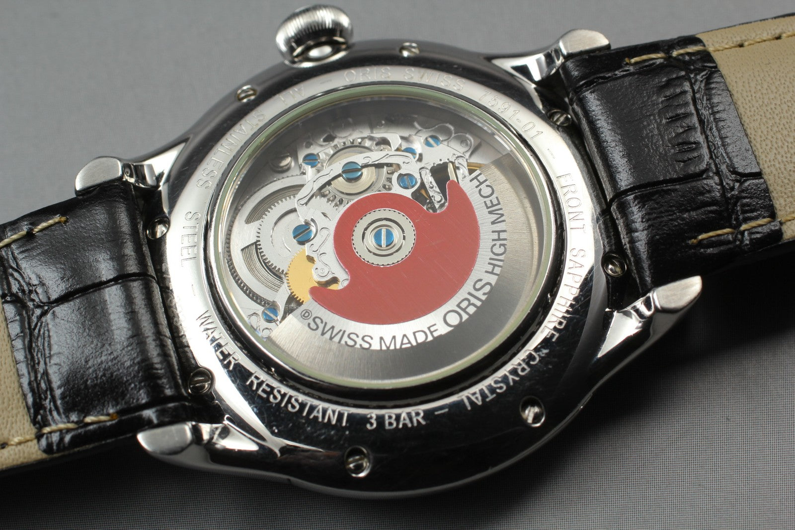 Exc+5* ORIS Artelier 7591-01 skeleton Dial Automatic Men's Watch 40mm From JAPAN