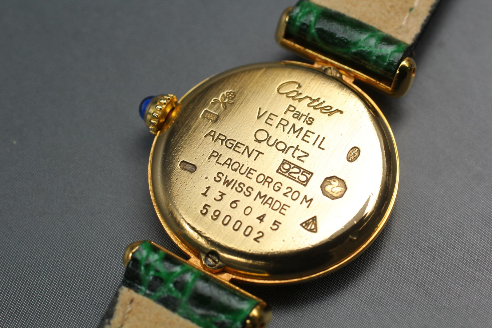 Vintage [Near MINT- Pouch] Cartier Must Colisee Vermeil 590002 Women's Qz Watch