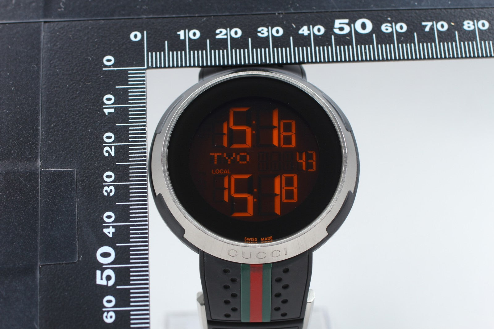 [Near MINT-] GUCCI I-Gucci Sports 114.1 Sherry Line Digital Men's Quartz Watch