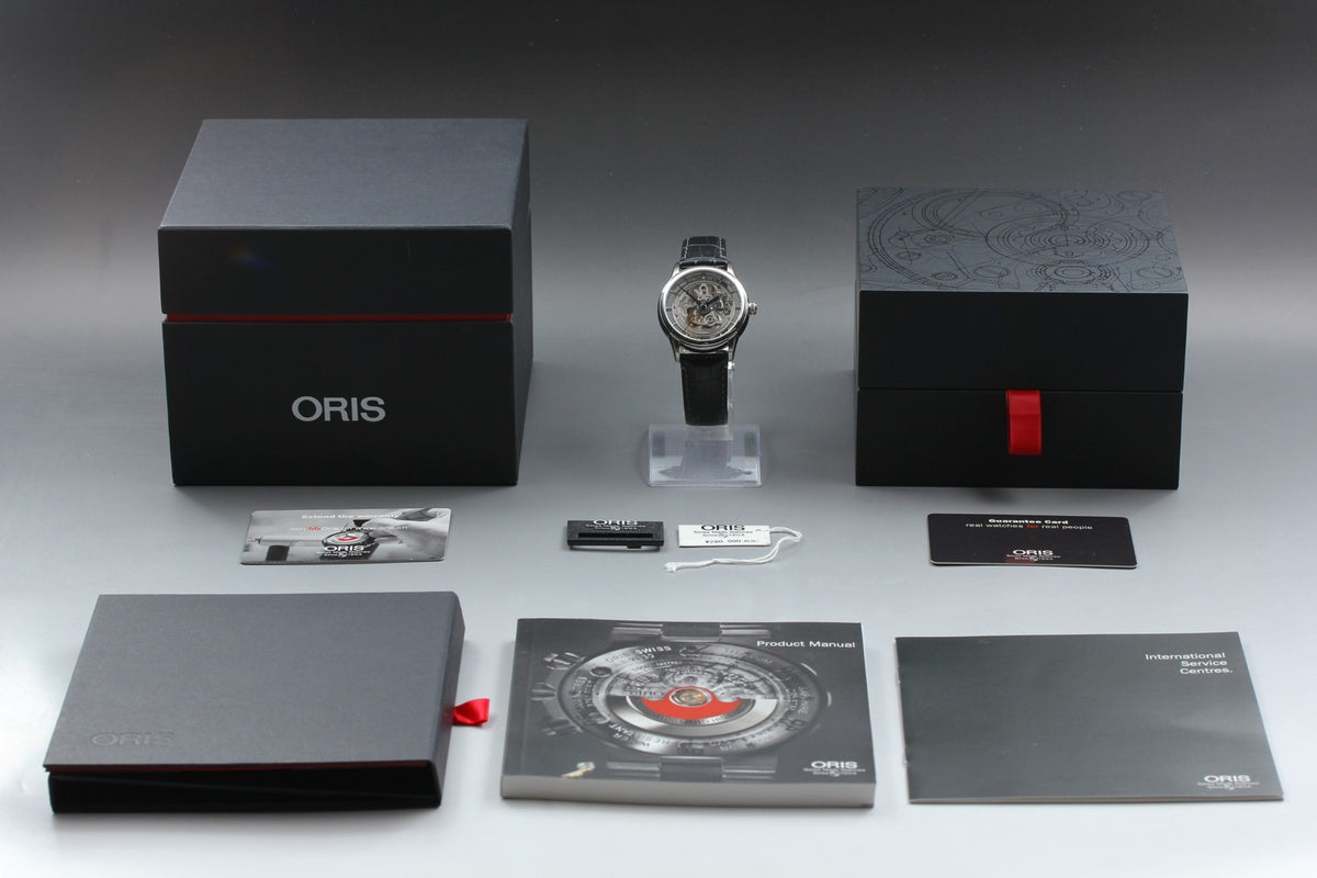 ORIS Artelier Translucent Skeleton 7684 Automatic Men's Watch 40mm JAPAN Box
