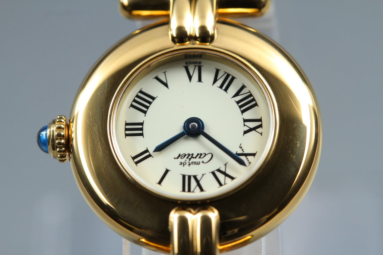 Vintage [w/Box] Cartier Must Colisee Vermeil 590002 Green Women's Quartz Watch