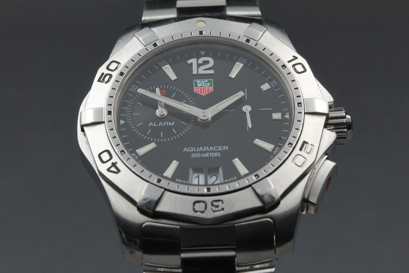 Exc+5*Box Vintage TAG Heuer Aquaracer WAF111Z Black Quartz Men's Watch 40mm JP