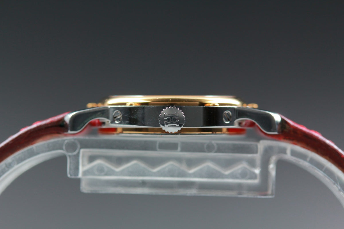 Vintage [Exc+5] HERMES Clipper White Dial Red 24mm Woman's Quartz Watch JAPAN