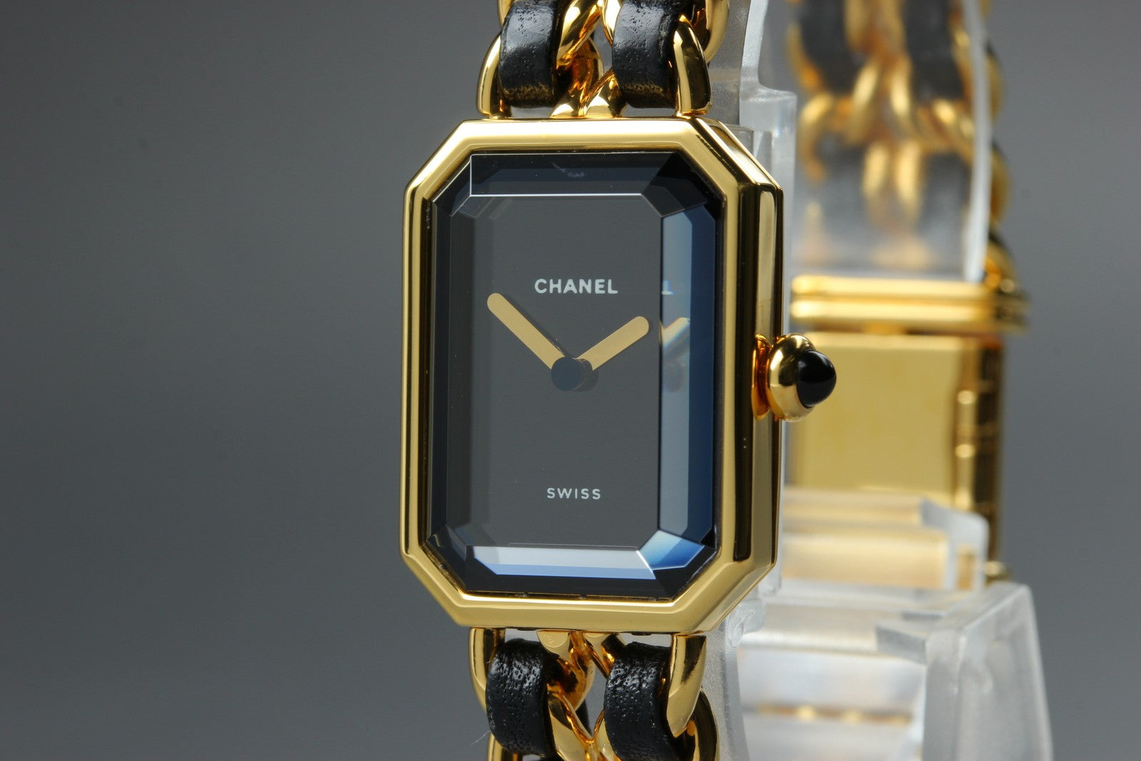 CHANEL Premiere L Size Black Dial Gold 20mm Quartz Women’s Watch [w/Box]