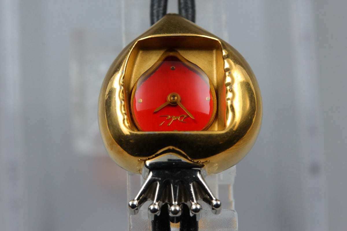 Salvador Dali Royal Heart 19mm Gold Red Dial Women's Quartz Watch JAPAN