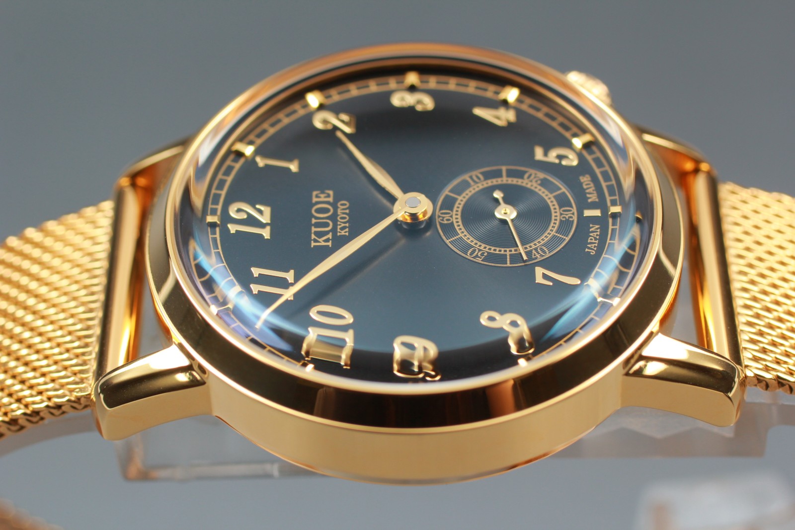 [N MINT Box] KUOE KYOTO OLD SMITH 90-007﻿ Gold Black Automatic Men's Watch JAPAN