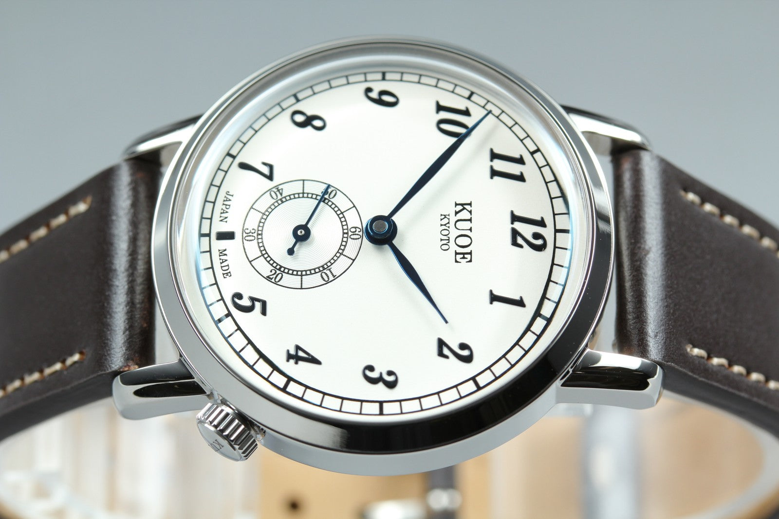 [MINT Box] KUOE KYOTO OLD SMITH 90-007﻿ Silver Brown Automatic Men's Watch JAPAN