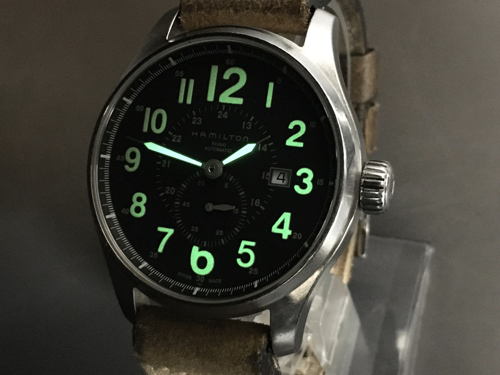 Hamilton Khaki Field H706550 H600708101 Automatic Black Men's Watch 43mm Exc+5
