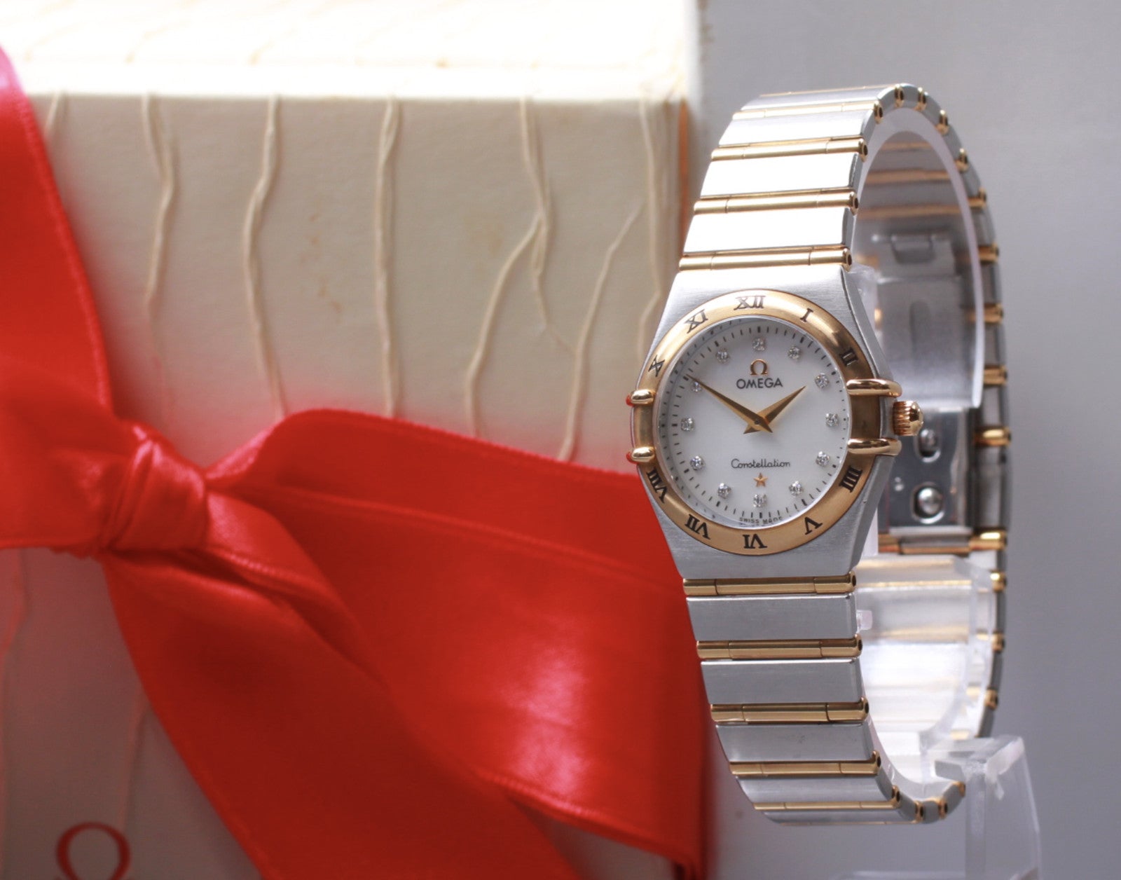 [Exc+5 Box] OMEGA Constellation 1272.75 Cal.1456 Diamond Shell Qz Women's Watch