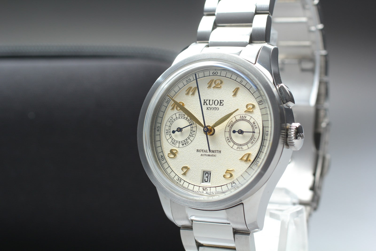 [Near MINT-] KUOE KYOTO ROYAL SMITH 90-010 35mm Automatic Men's Watch JAPAN