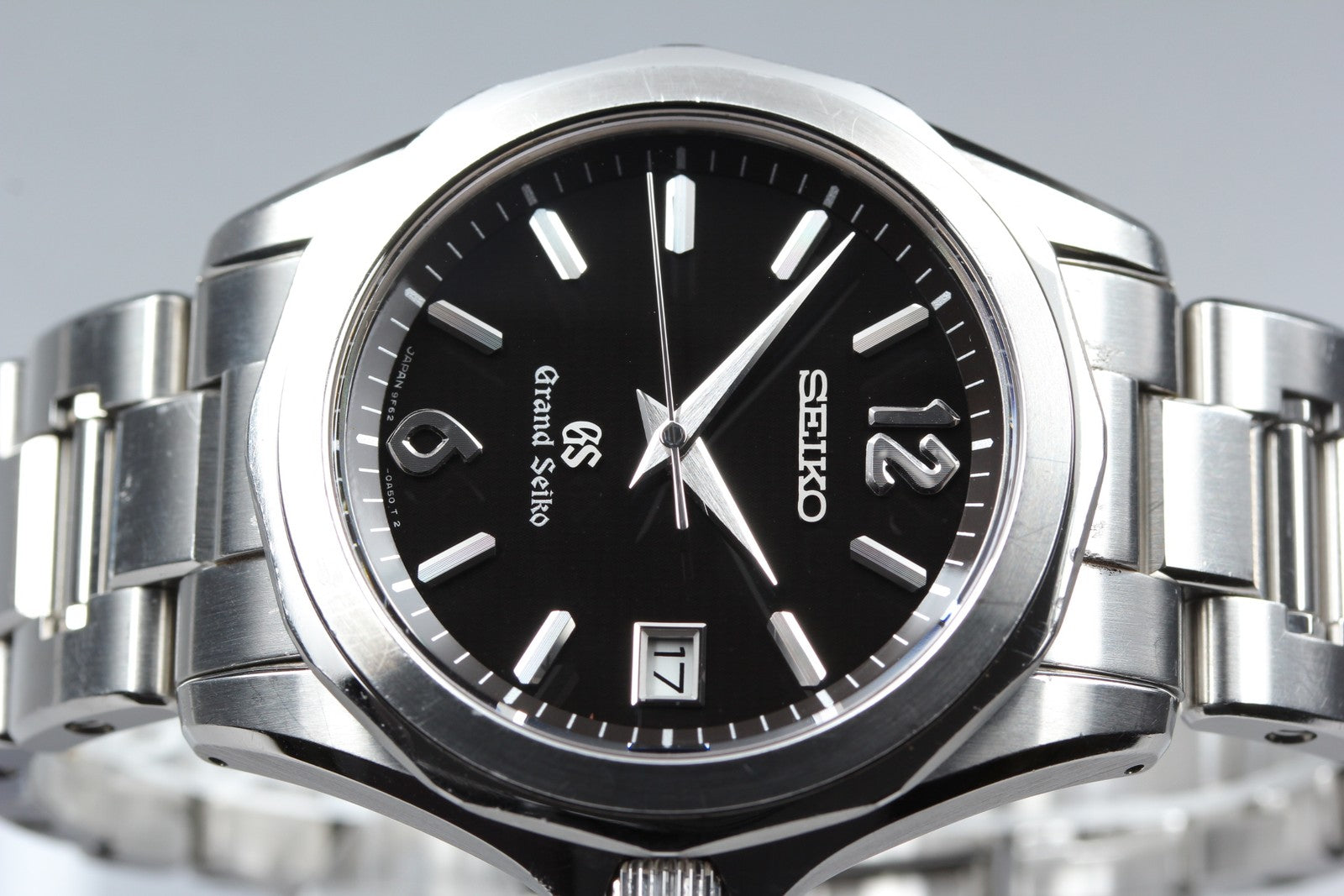 Grand Seiko GS 9F62-0A60 SBGX035 Black Dial 37mm Quartz Men's Watch JAPAN