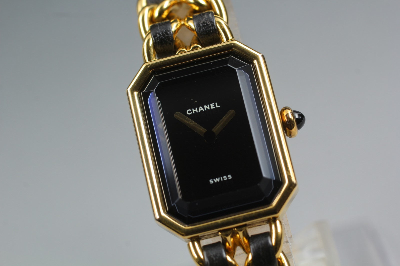 [Exc+5 Box] CHANEL Premiere L Size Black Dial 20mm Gold Quartz Women’s Watch