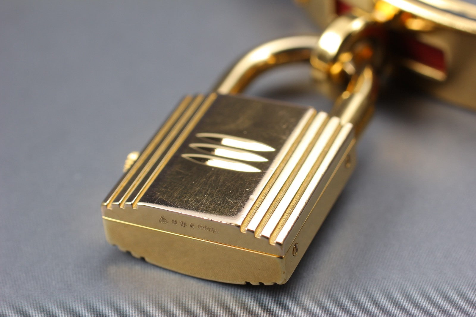 Vintage [Exc+5 Box] HERMES Kelly Watch Gold Red "U" Woman's Quartz Watch JAPAN