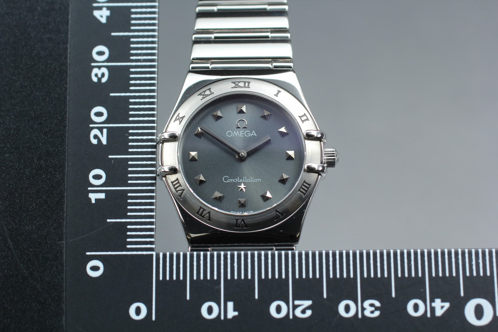 OMEGA Constellation My Choice 1571.51 Quartz Gray Ladies Watch 25mm JAPAN Box