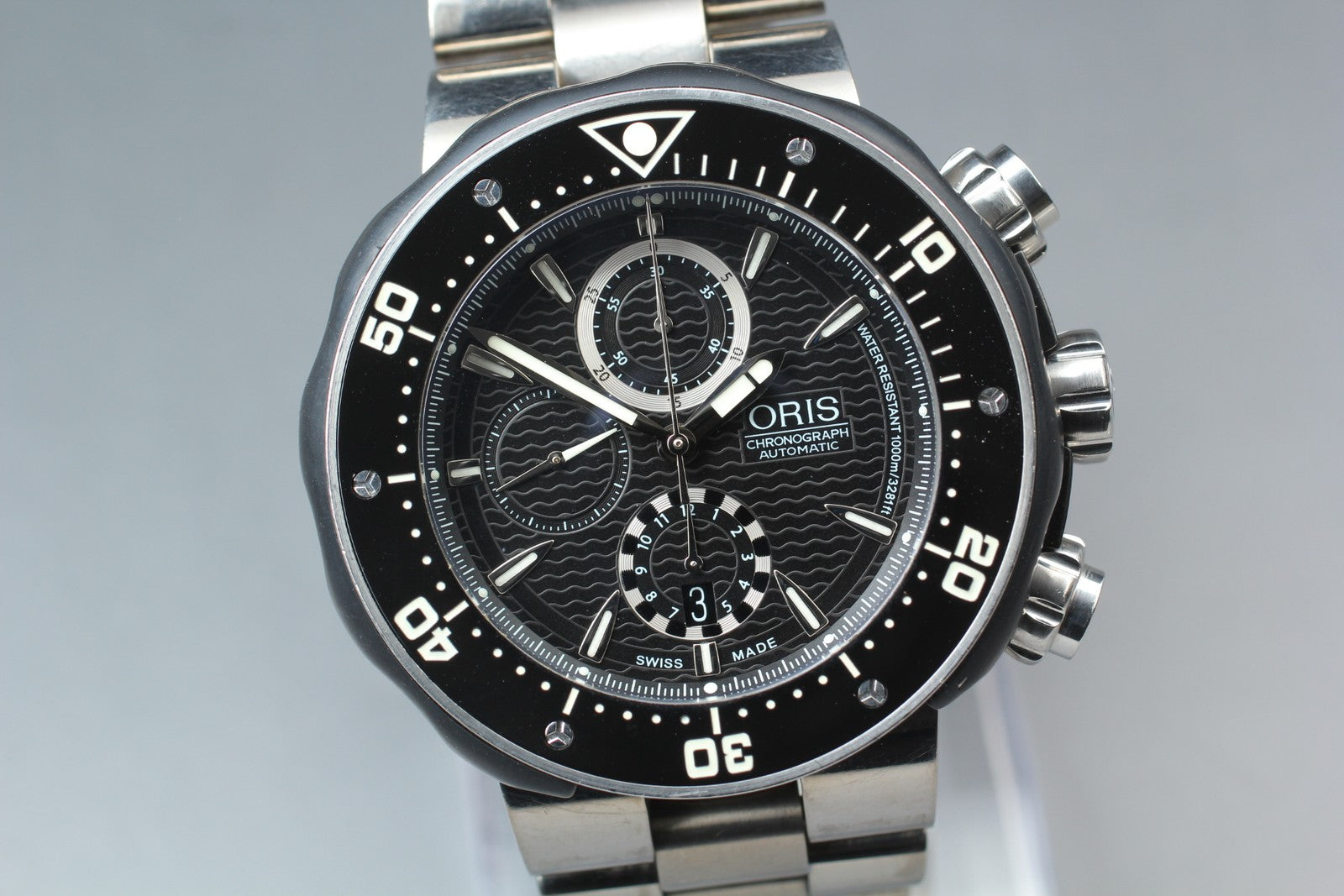 ORIS ProDiver Chronograph 7630-71 Black Date 51mm Automatic Men's Watch [w /Box]