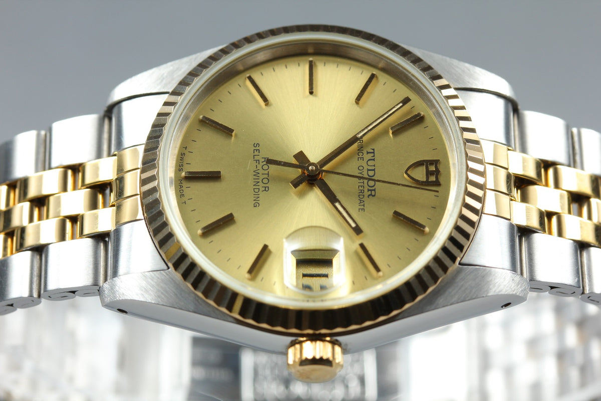 TUDOR Prince Oysterdate 74033 Gold Dial 33mm Cal.2824 Automatic Men's Watch