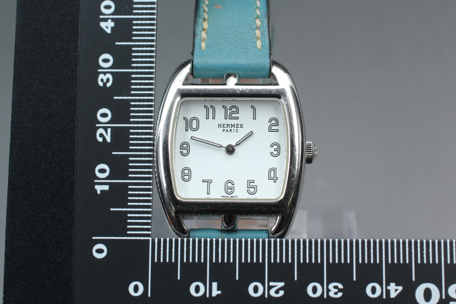 New Batt* HERMES Cape Cod Double Tour CT1.210 Quartz White Women's 27mm JAPAN