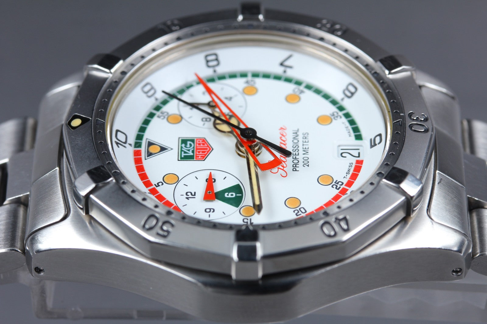 Exc+5*Box TAG HEUER Regatta CK111R White Dial Quartz Men's Watch 39mm From JAPAN